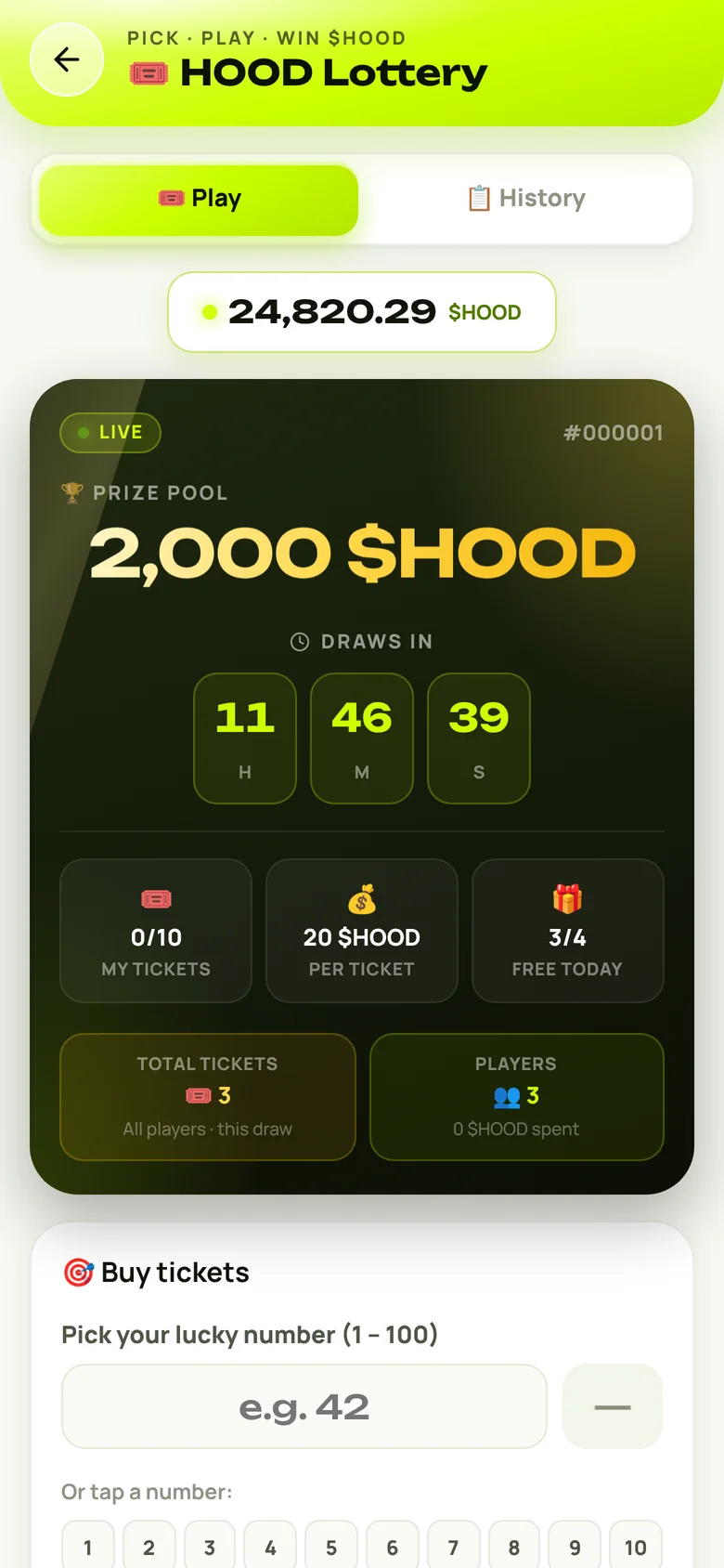 HOOD Lottery